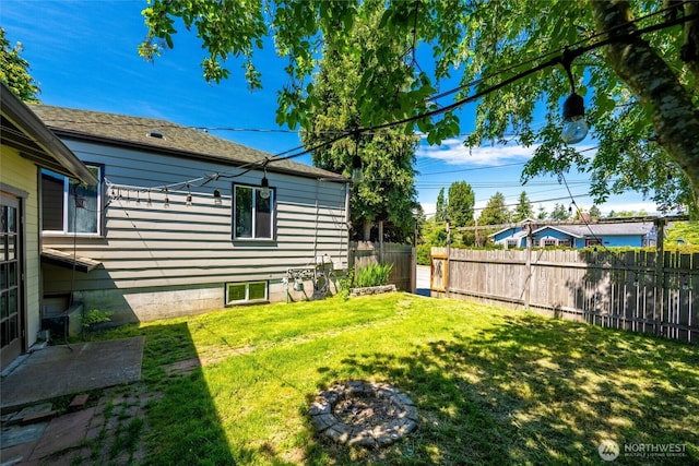 2830 Elm St, Bellingham, WA 98225 - view of yard with an outdoor fire pit