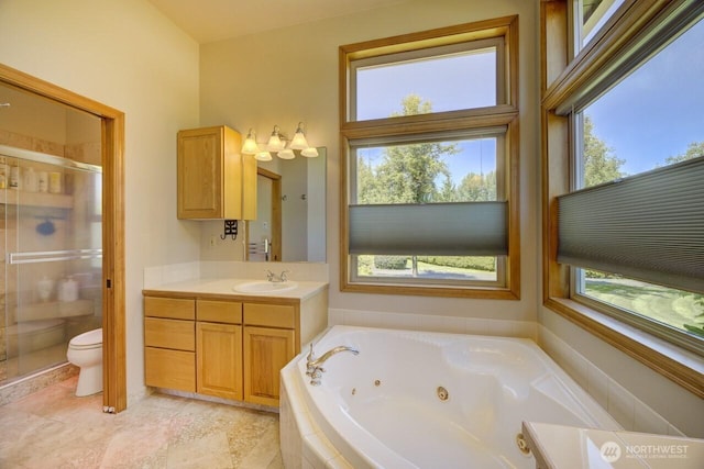 11504 128th Dr NE, Lake Stevens, WA 98258 - full bath featuring healthy amount of natural light and a jetted tub