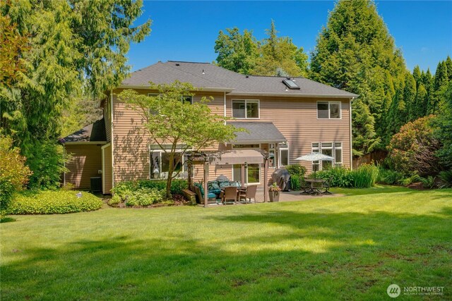 13302 53rd Ave NW, Gig Harbor, WA 98332 - back of property featuring a patio area, a yard, and outdoor lounge area