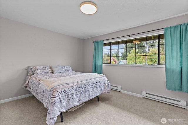 5003 219th St SW, Mountlake Terrace, WA 98043 - carpeted bedroom featuring baseboard heating and baseboards