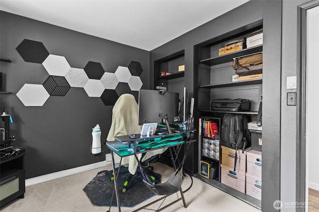 5003 219th St SW, Mountlake Terrace, WA 98043 - home office featuring built in features and carpet flooring