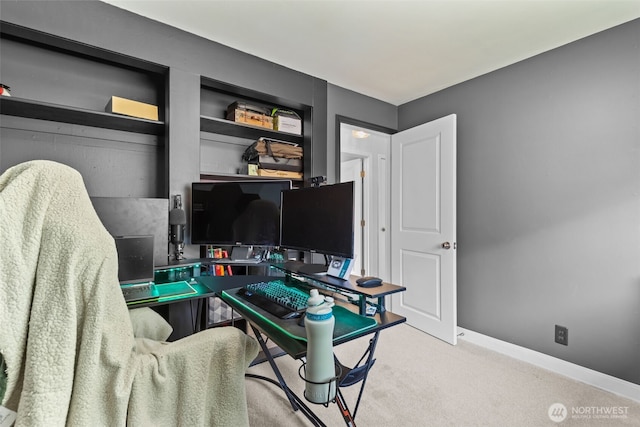 5003 219th St SW, Mountlake Terrace, WA 98043 - carpeted home office featuring baseboards