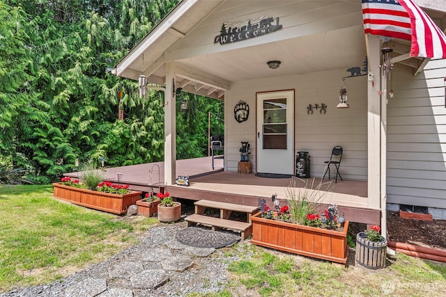 19243 Kiona Rd, Randle, WA 98377 - entrance to property with a deck