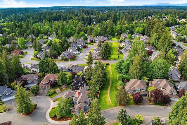 24228 SE 47th St, Sammamish, WA 98029 - aerial perspective of suburban area featuring a forest