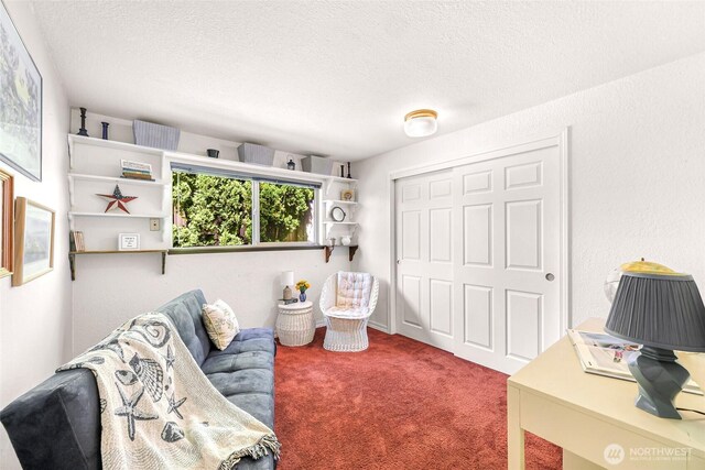 3026 E Alpine Dr, Bellingham, WA 98226 - sitting room with carpet flooring and a textured ceiling