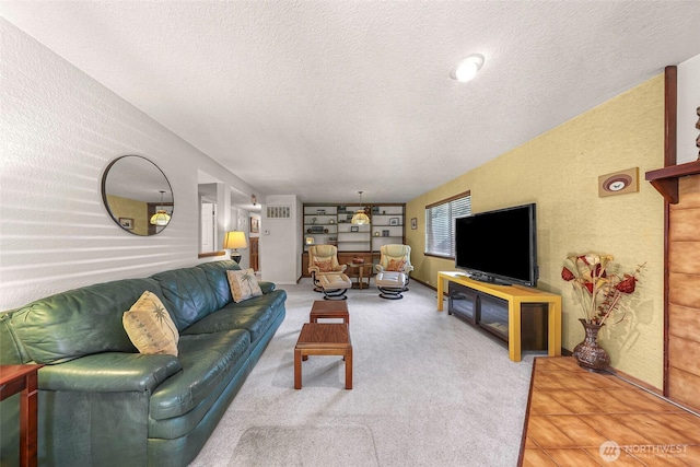 3026 E Alpine Dr, Bellingham, WA 98226 - living area featuring a textured ceiling and carpet