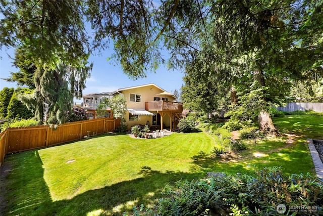 3026 E Alpine Dr, Bellingham, WA 98226 - view of yard featuring a wooden deck and a patio