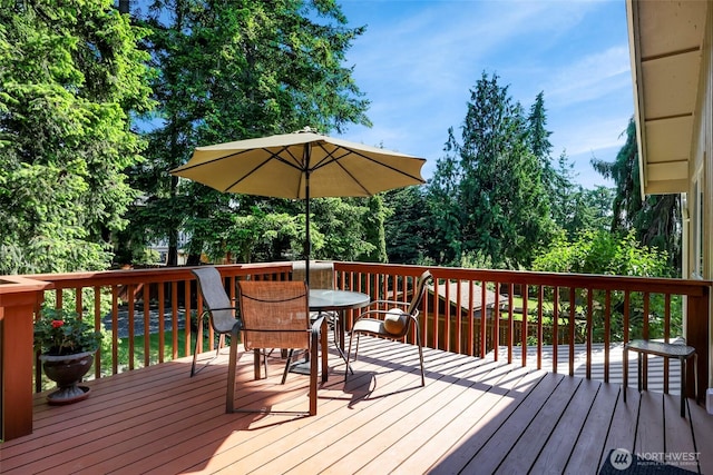 3026 E Alpine Dr, Bellingham, WA 98226 - deck with outdoor dining space