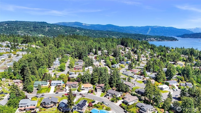 3026 E Alpine Dr, Bellingham, WA 98226 - aerial perspective of suburban area with a forest and a water and mountain view