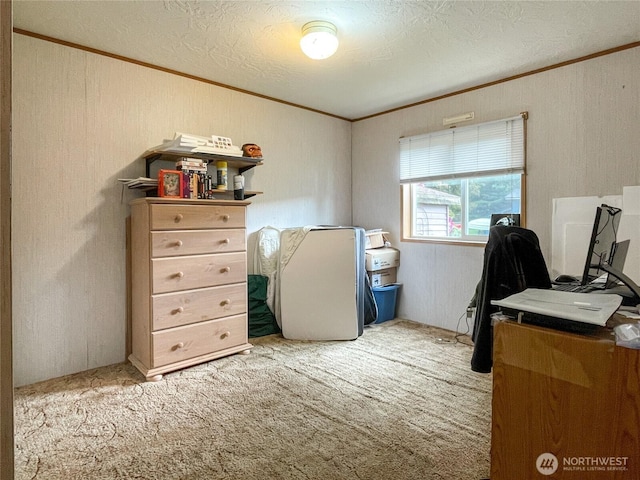 31600 126th Ave SE Unit 129, Auburn, WA 98092 - carpeted home office featuring ornamental molding and a textured ceiling
