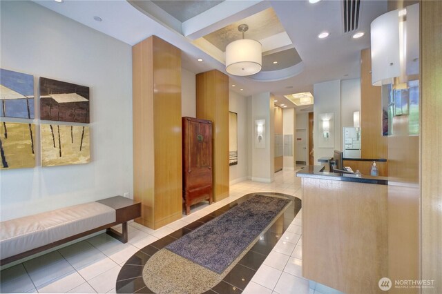 2721 1st Ave Unit Ph06, Seattle, WA 98121 - community lobby featuring coffered ceiling and recessed lighting