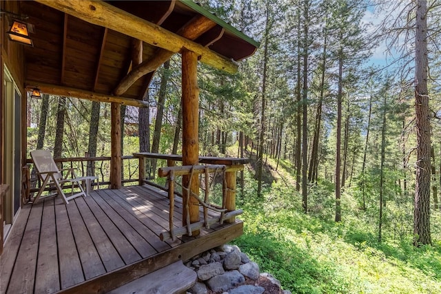 98 Homestead Rd, Winthrop, WA 98862 - deck with a forest view