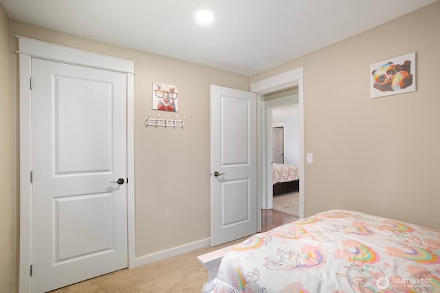 13632 SE Fairwood Blvd, Renton, WA 98058 - bedroom featuring light colored carpet, baseboards, and recessed lighting