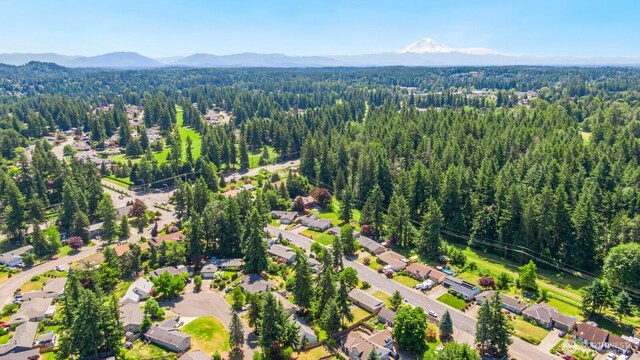 13632 SE Fairwood Blvd, Renton, WA 98058 - drone / aerial view of a heavily wooded area and a mountainous background