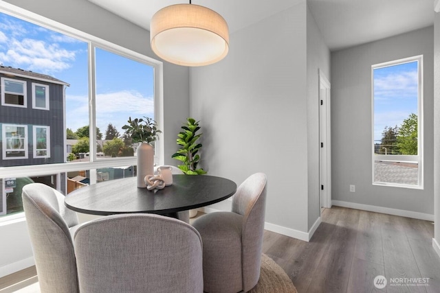 15726 40th Ave W Unit B1, Lynnwood, WA 98087 - dining area with wood finished floors and baseboards