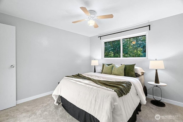 14520 78th Ave NE, Kenmore, WA 98028 - bedroom with carpet, baseboards, and a ceiling fan