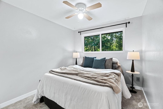 14520 78th Ave NE, Kenmore, WA 98028 - bedroom featuring carpet, baseboards, and a ceiling fan