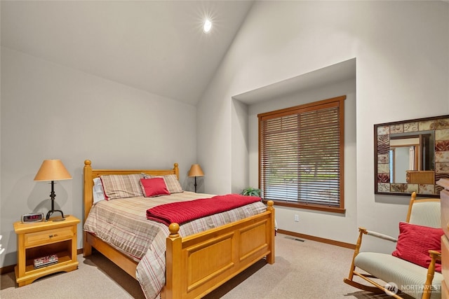 2101 Coal Mine Way, Cle Elum, WA 98922 - carpeted bedroom with baseboards and high vaulted ceiling