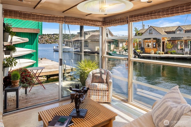 2466 Westlake Ave N Unit 5, Seattle, WA 98109 - sunroom / solarium with a water view