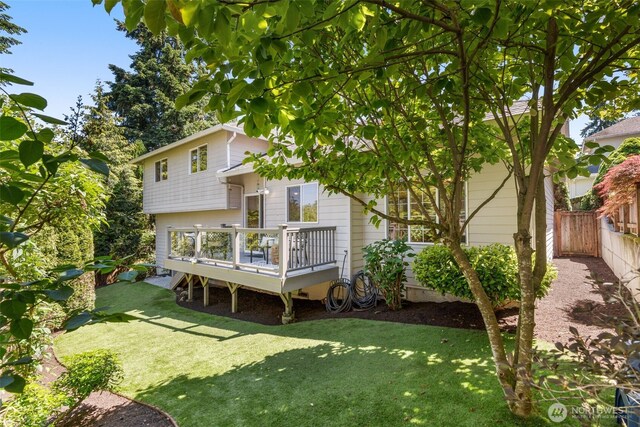 2024 N 145th St, Shoreline, WA 98133 - back of property featuring a deck