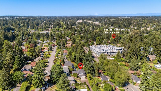 2024 N 145th St, Shoreline, WA 98133 - aerial view of residential area with a forest