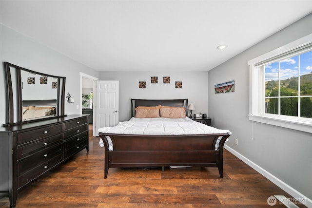 114 Creekside Pl, Cashmere, WA 98815 - bedroom with dark wood finished floors, recessed lighting, and baseboards