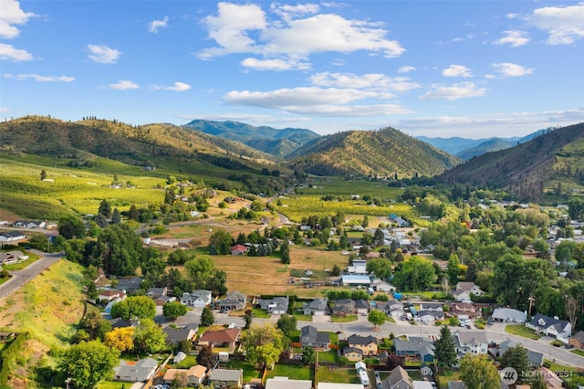 114 Creekside Pl, Cashmere, WA 98815 - aerial perspective of suburban area with a mountainous background
