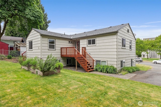525527 16th Ave SE, Olympia, WA 98501 - rear view of property with stairs and roof with shingles