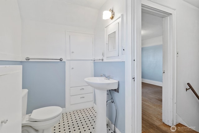 243 N Garden St, Bellingham, WA 98225 - half bath featuring toilet and baseboards