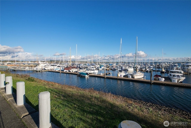 9540 Semiahmoo Pkwy Unit E14, Blaine, WA 98230 - dock area featuring view of marina and a water view