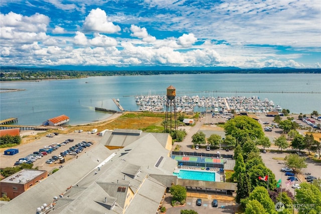9540 Semiahmoo Pkwy Unit E14, Blaine, WA 98230 - aerial view of a large body of water and a pool