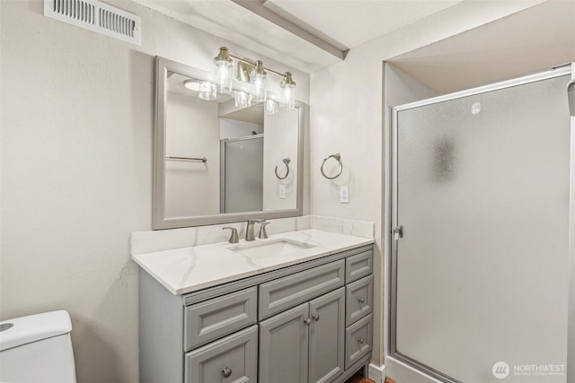6015 NW Perthshire Rd, Vancouver, WA 98663 - full bath featuring vanity, a stall shower, and toilet