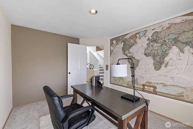30515 127th Pl SE, Auburn, WA 98092 - carpeted office with baseboards and recessed lighting