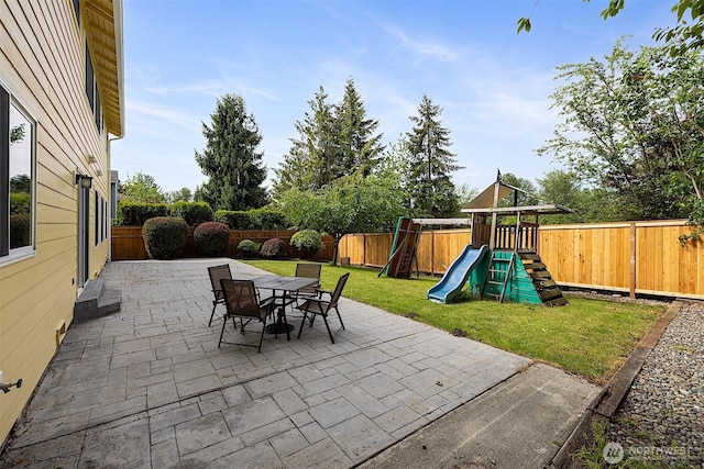 30515 127th Pl SE, Auburn, WA 98092 - view of patio / terrace with a playground and outdoor dining space