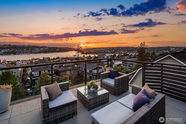 2222 Broadway E, Seattle, WA 98102 - balcony featuring an outdoor hangout area and a water view