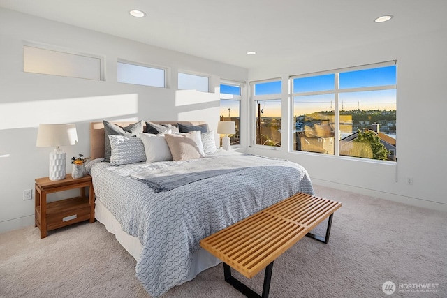 2222 Broadway E, Seattle, WA 98102 - carpeted bedroom featuring recessed lighting