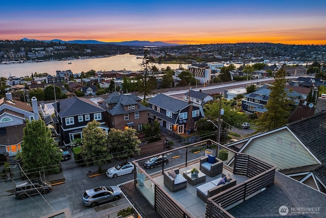 2222 Broadway E, Seattle, WA 98102 - aerial view at dusk of a mountain view