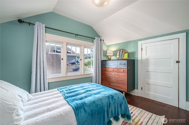 9316 7th Ave S, Seattle, WA 98108 - bedroom featuring lofted ceiling and wood-type flooring