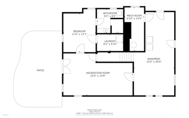 9316 7th Ave S, Seattle, WA 98108 - floor plan / room layout
