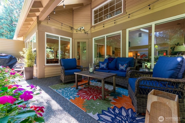 9042 Gleneagle Dr, Blaine, WA 98230 - view of patio featuring an outdoor living space