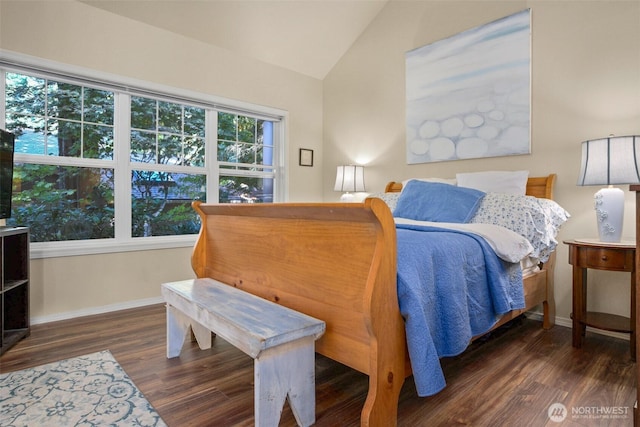 9042 Gleneagle Dr, Blaine, WA 98230 - bedroom with wood finished floors and lofted ceiling