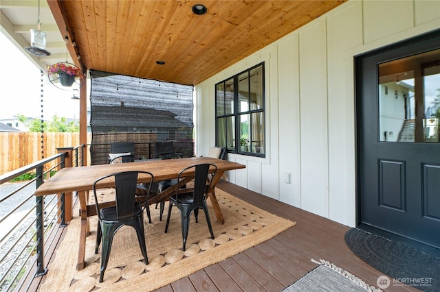 515 Mitchell St, Sumas, WA 98295 - wooden terrace featuring outdoor dining space