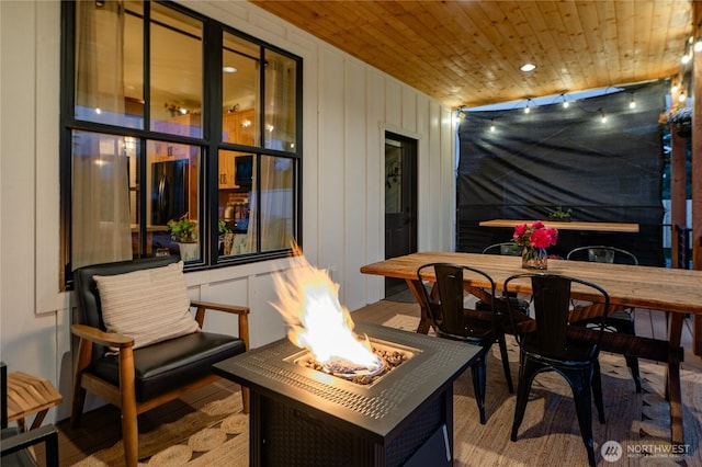 515 Mitchell St, Sumas, WA 98295 - view of patio / terrace with an outdoor fire pit and outdoor dining space