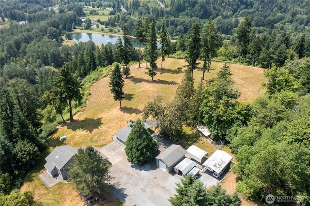 21806 168th St E, Orting, WA 98360 - aerial view of a nearby body of water and a heavily wooded area