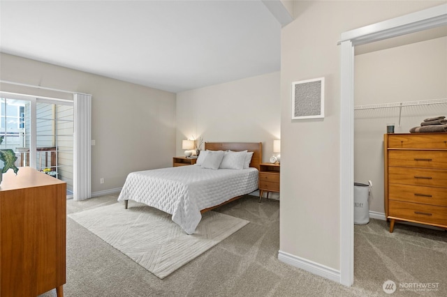 1310 Old Fairhaven Pkwy Unit 102, Bellingham, WA 98225 - bedroom featuring carpet, access to outside, and baseboards
