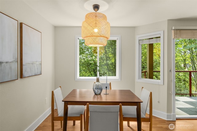 11058 NE 33rd Pl Unit B9, Bellevue, WA 98004 - dining area with baseboards and wood finished floors
