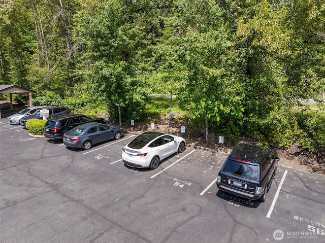 11058 NE 33rd Pl Unit B9, Bellevue, WA 98004 - uncovered parking lot with a view of trees