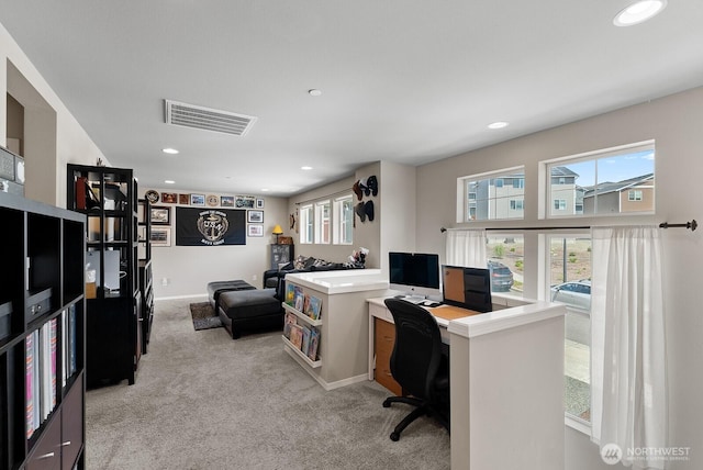 2225 Seringa Ave, Bremerton, WA 98310 - office area with light carpet, recessed lighting, and baseboards