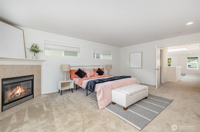 1700 235th Pl SW, Bothell, WA 98021 - bedroom with carpet flooring, a fireplace, and baseboards