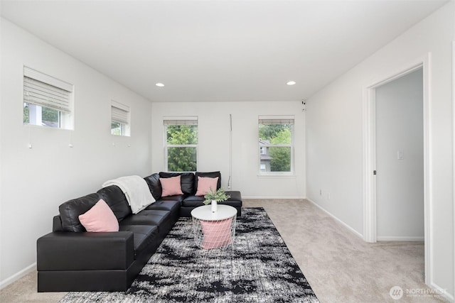 1700 235th Pl SW, Bothell, WA 98021 - living area with plenty of natural light, carpet floors, baseboards, and recessed lighting